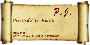 Pelikán Judit névjegykártya